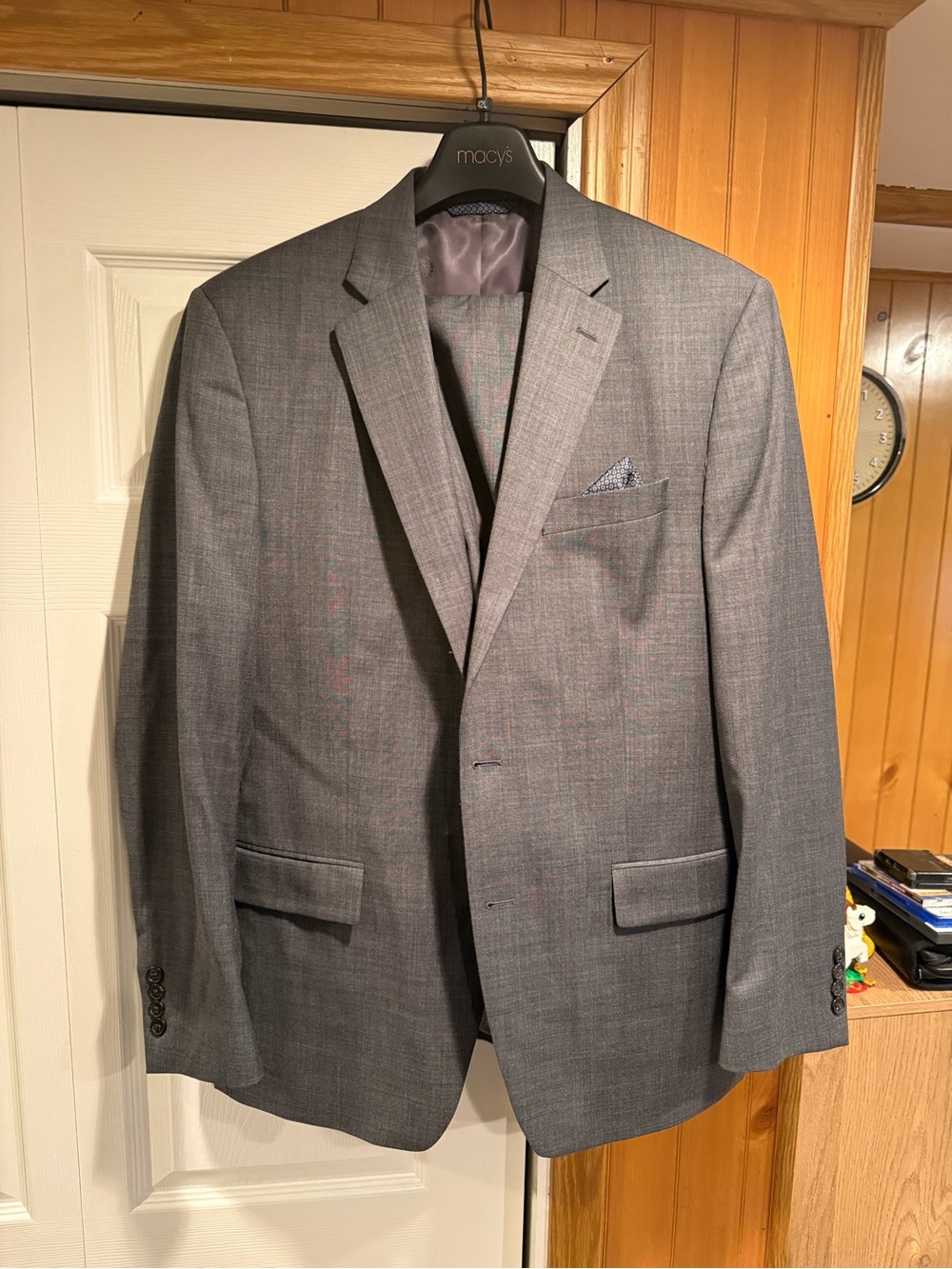 Lauren Ralph Lauren Dark Gray Two Piece Wool Blend Suit 42L 36x32